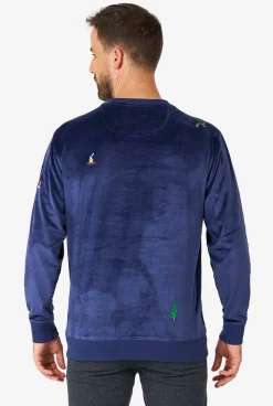 OppoSuits Velvet Navy - Xmas Icons|Heren Deluxe Sweaters|Kerst Sweaters
