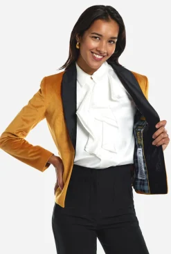 OppoSuits Womens Dinner Jacket - Gold|DAMES Kerstblazers|Dinner Jackets