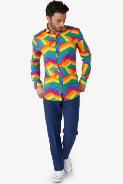 OppoSuits Zig Zag Rainbow|Heren Casual Overhemden